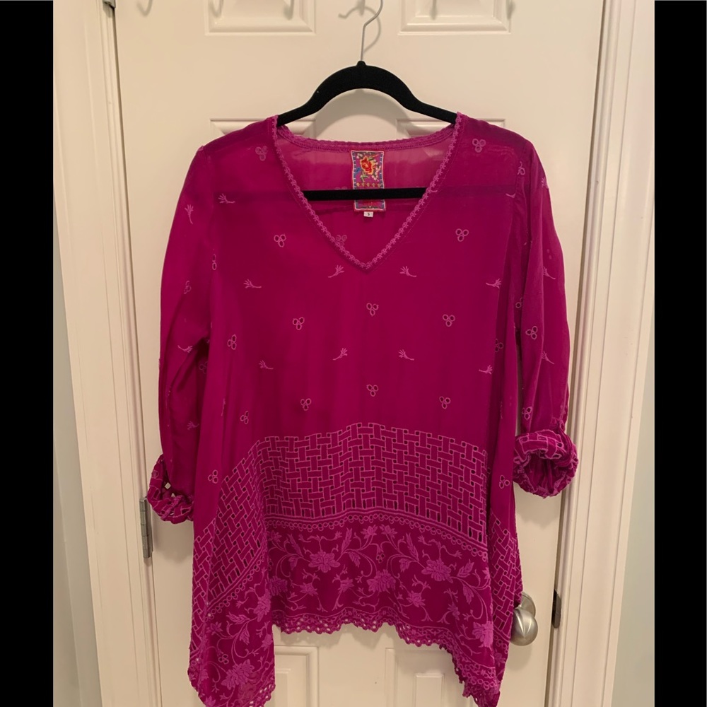 Johnny Was Fuchsia Tunic